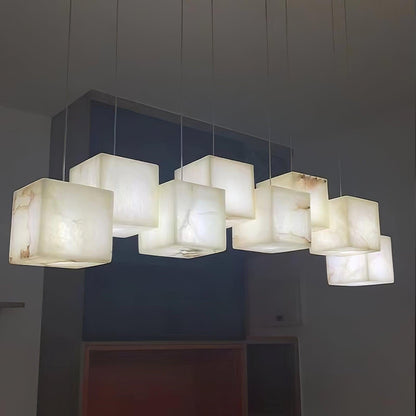 Alabaster Box Linear Chandelier - Zelno Lighting