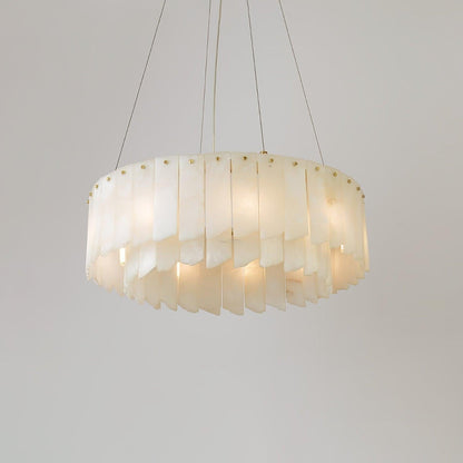 Alabaster Cascade Tiered Chandelier 27.6 - Zelno Lighting