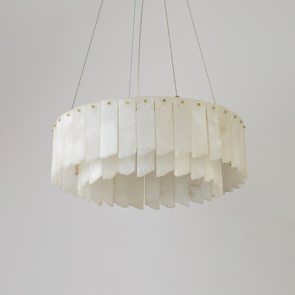 Alabaster Cascade Tiered Chandelier 27.6 - Zelno Lighting