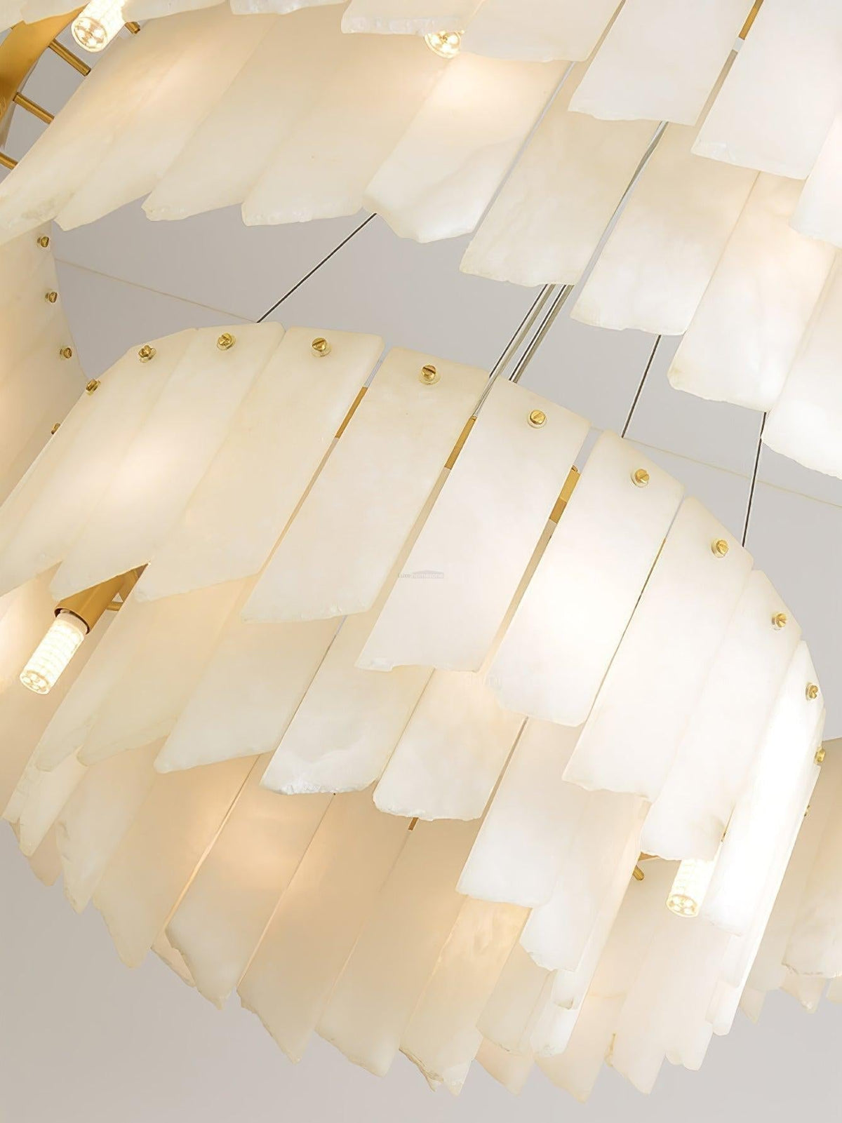 Alabaster Cascade Tiered Chandelier 27.6 - Zelno Lighting