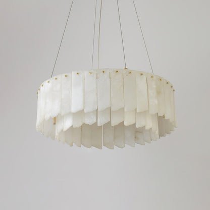 Alabaster Cascade Tiered Chandelier - Zelno Lighting