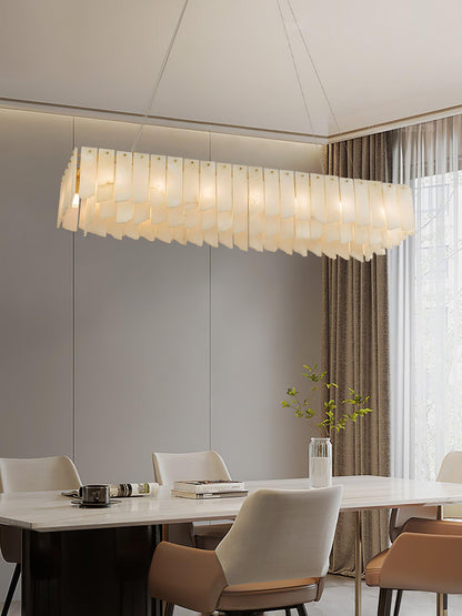 Alabaster Cascade Tiered Chandelier - Zelno Lighting