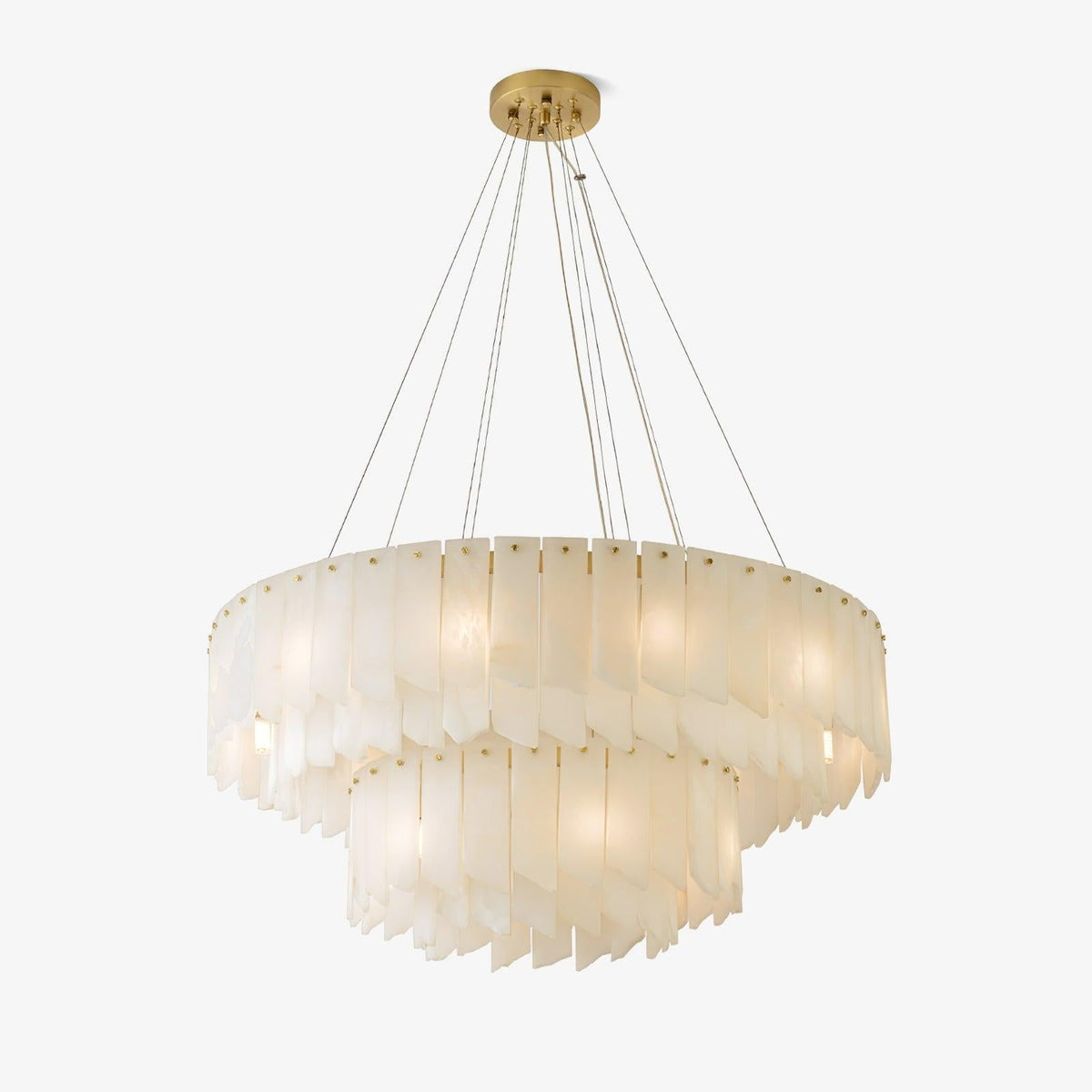 Alabaster Cascade Tiered Chandelier - Zelno Lighting