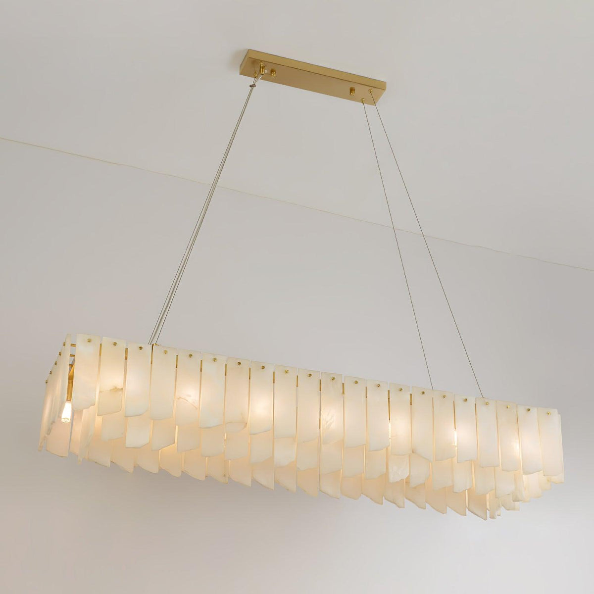 Alabaster Cascade Tiered Chandelier - Zelno Lighting