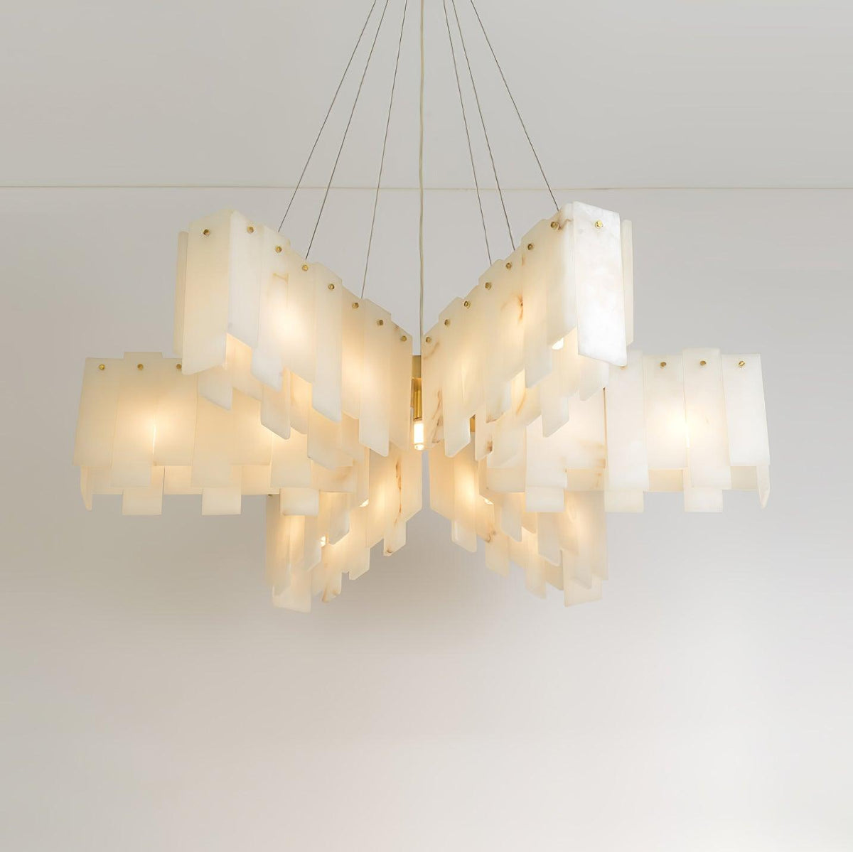 Alabaster Cascade Tiered Chandelier - Zelno Lighting