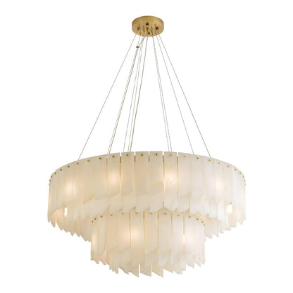 Alabaster Cascade Tiered Chandelier - Zelno Lighting