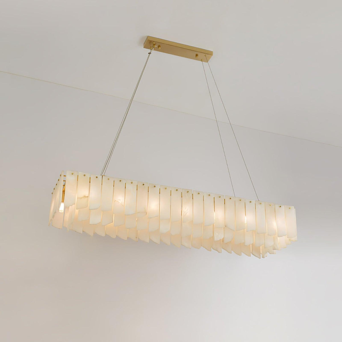 Alabaster Cascade Tiered Chandelier - Zelno Lighting