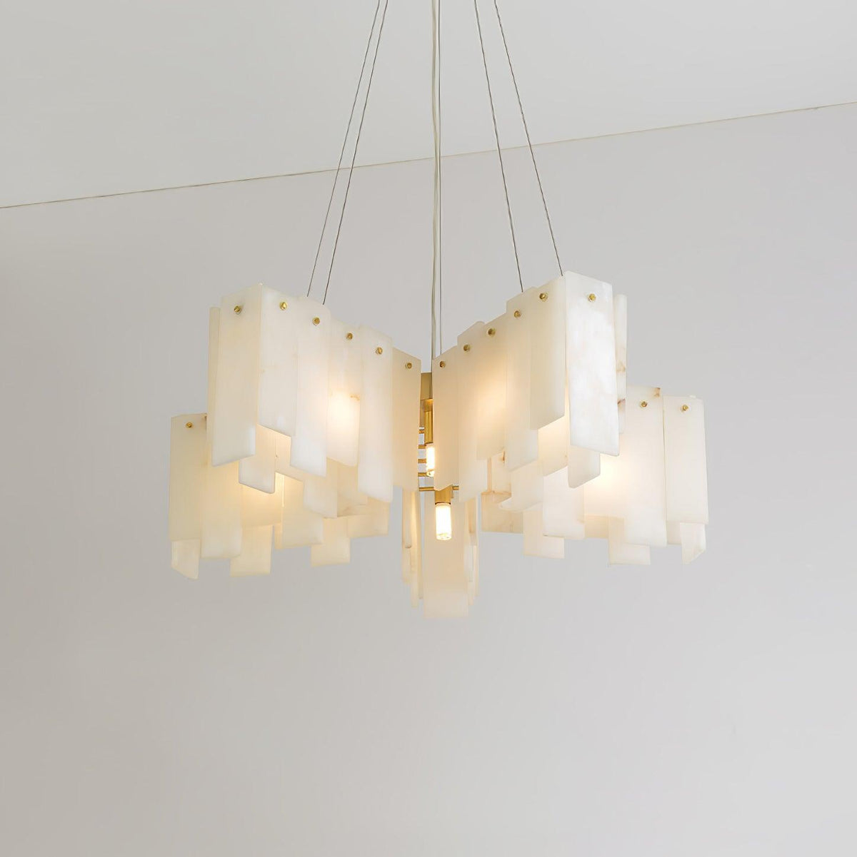 Alabaster Cascade Tiered Chandelier - Zelno Lighting