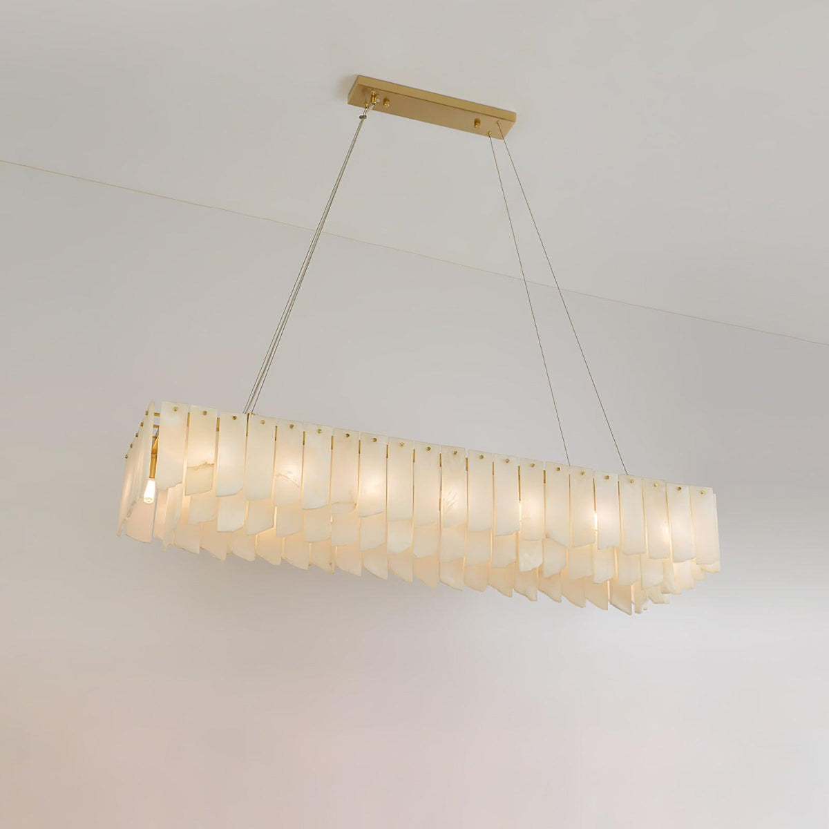 Alabaster Cascade Tiered Chandelier - Zelno Lighting