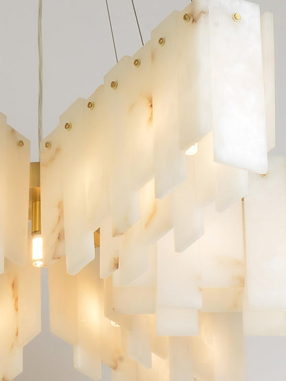 Alabaster Cascade Tiered Chandelier - Zelno Lighting