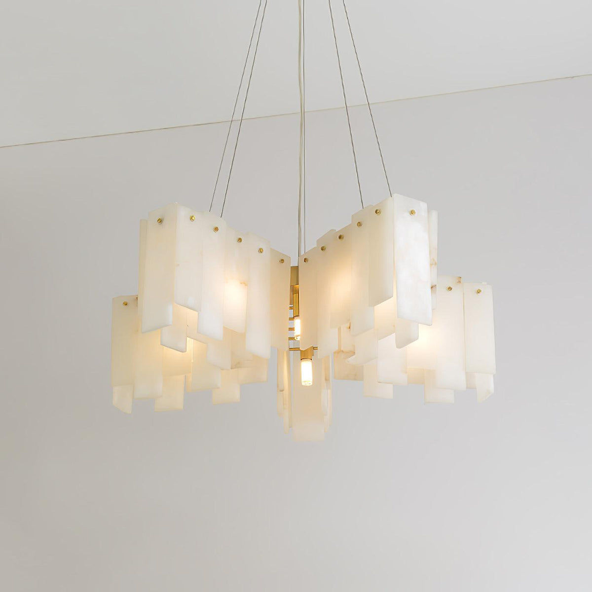 Alabaster Cascade Tiered Chandelier - Zelno Lighting