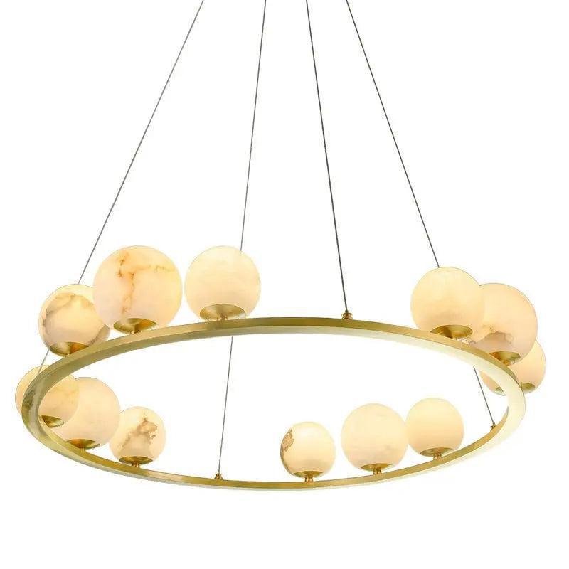 Alabaster Chandeliers Spain Dining Room - Zelno Lighting