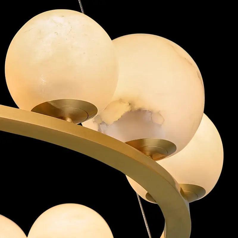 Alabaster Chandeliers Spain Dining Room - Zelno Lighting