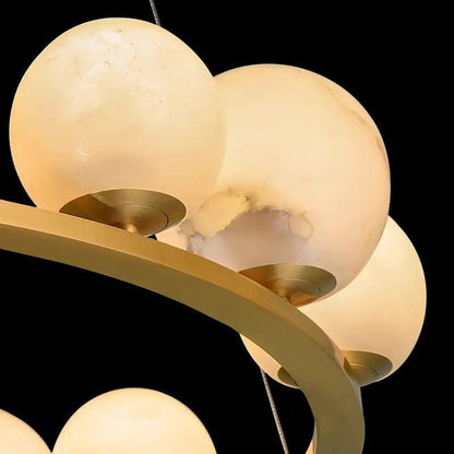 Alabaster Chandeliers Spain Dining Room - Zelno Lighting