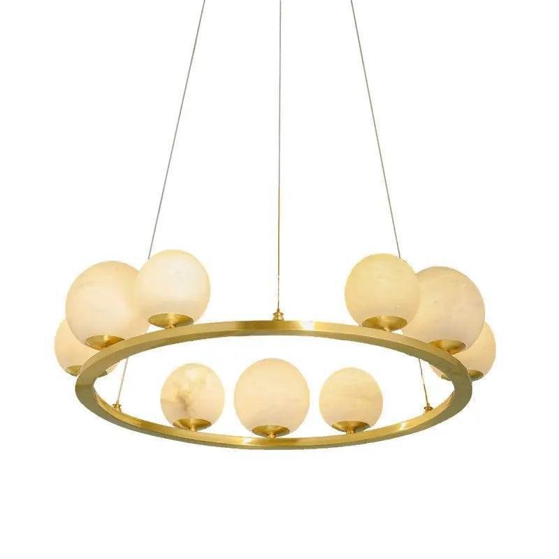 Alabaster Chandeliers Spain Dining Room - Zelno Lighting