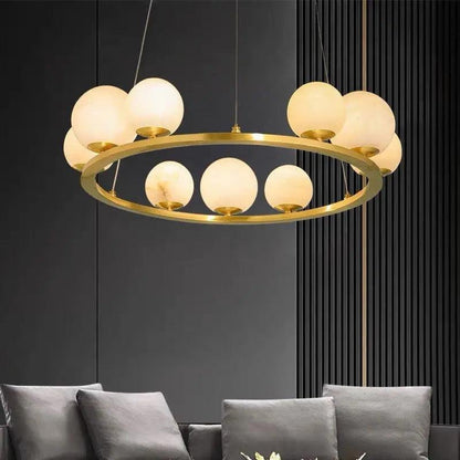 Alabaster Chandeliers Spain Dining Room - Zelno Lighting