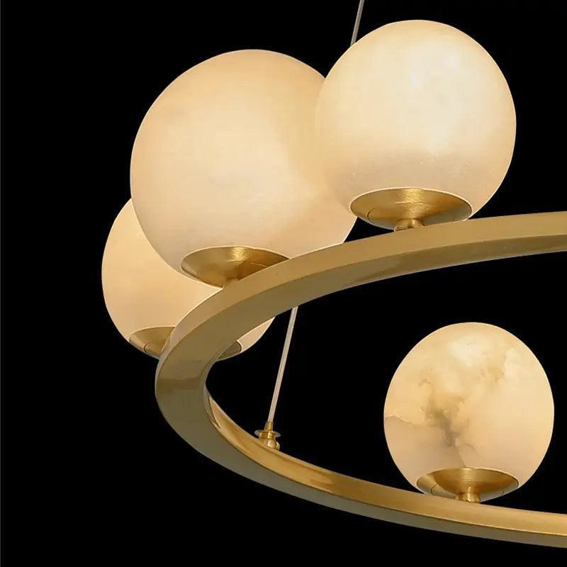 Alabaster Chandeliers Spain Dining Room - Zelno Lighting
