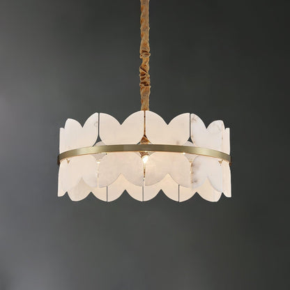 Alabaster Cloudscape Chandelier with 1/2 layer - Zelno Lighting