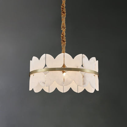 Alabaster Cloudscape Chandelier with 1/2 layer - Zelno Lighting