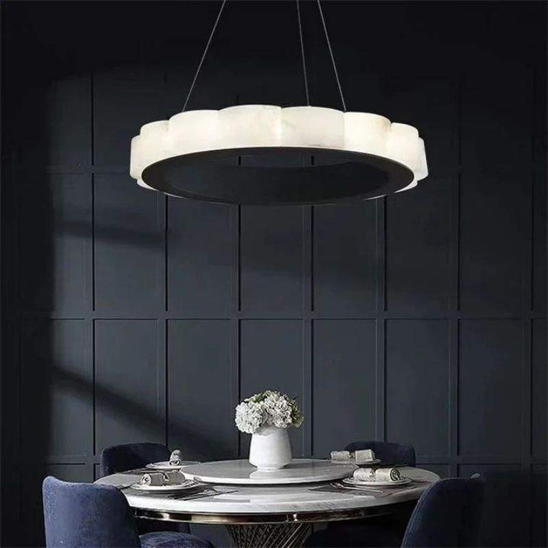 Alabaster Cloudy Chandelier - Zelno Lighting