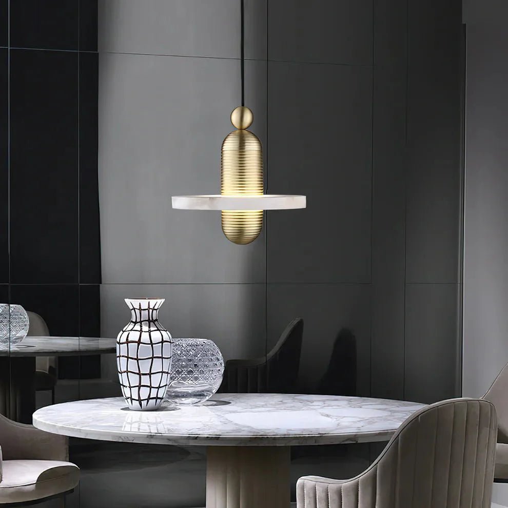 Alabaster Comet Pendant Lamp - Zelno Lighting