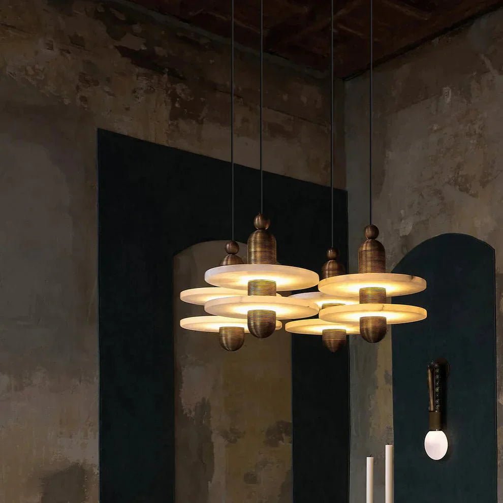 Alabaster Comet Pendant Lamp - Zelno Lighting