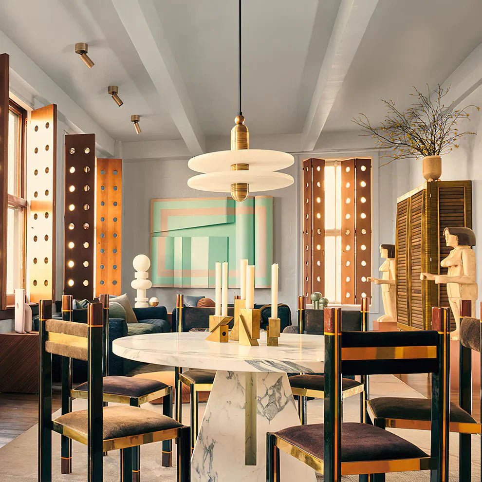 Alabaster Comet Pendant Lamp - Zelno Lighting
