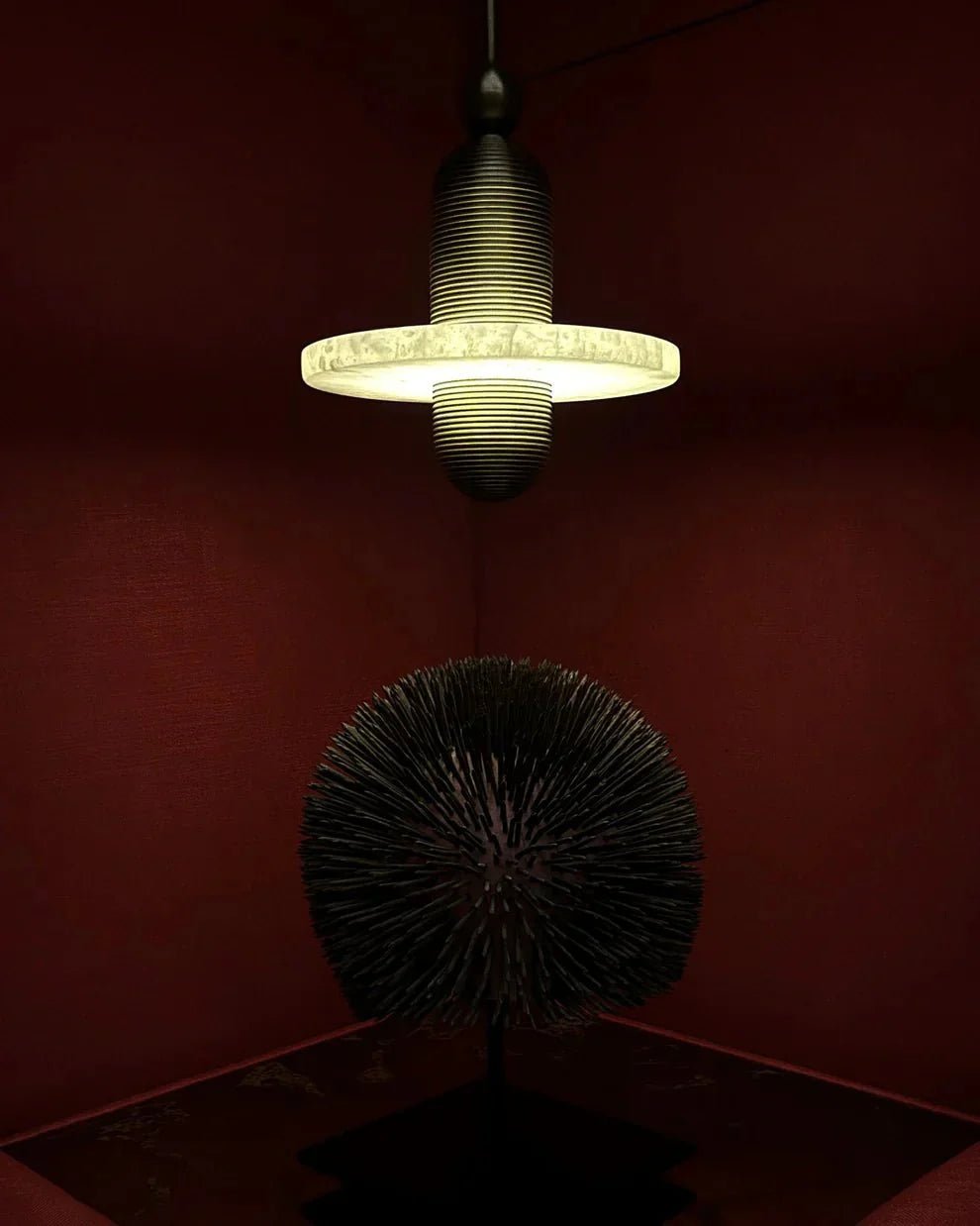 Alabaster Comet Pendant Lamp - Zelno Lighting
