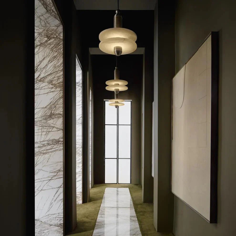 Alabaster Comet Pendant Lamp - Zelno Lighting