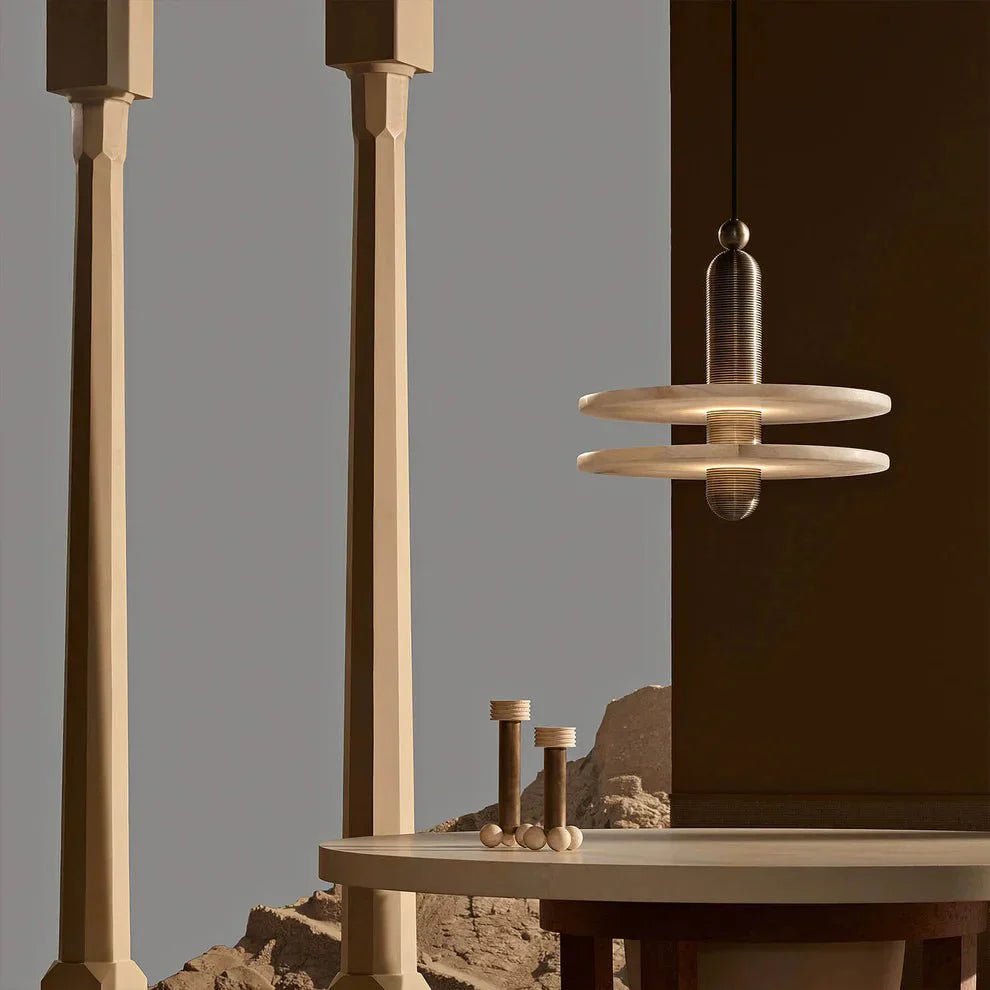 Alabaster Comet Pendant Lamp - Zelno Lighting