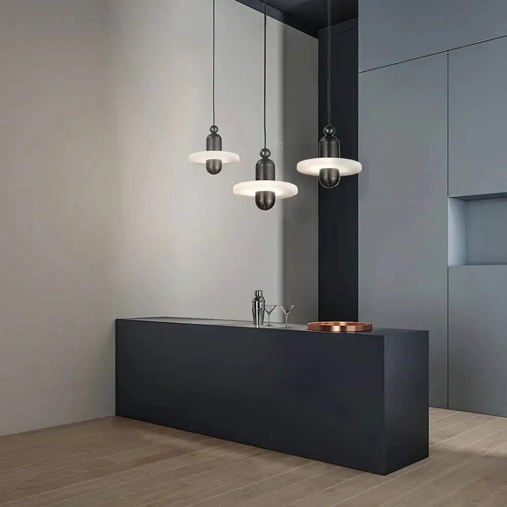 Alabaster Comet Pendant Lamp - Zelno Lighting