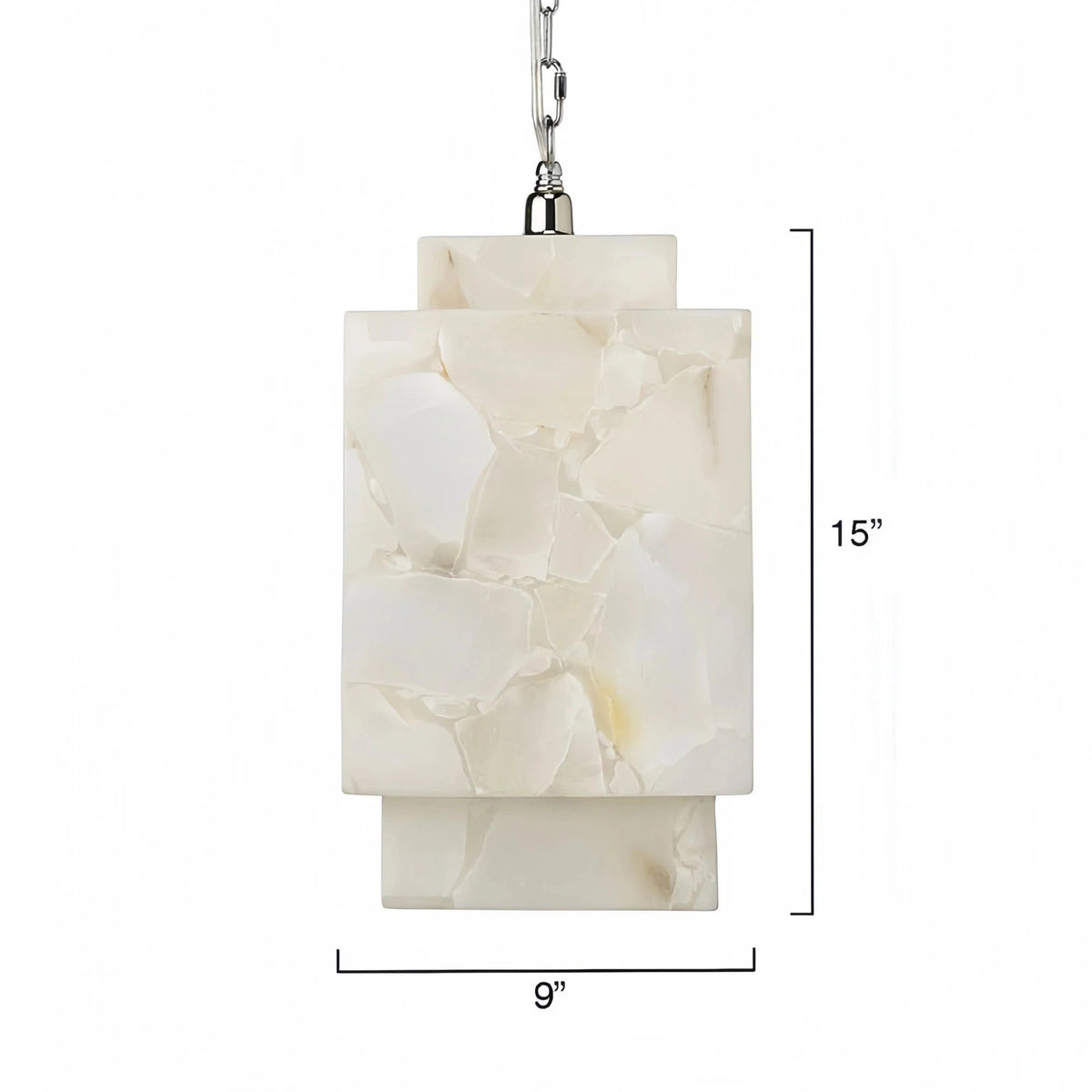 Alabaster Cube Pendant Light - Zelno Lighting