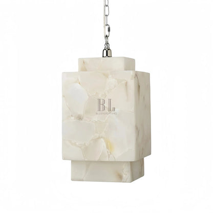 Alabaster Cube Pendant Light - Zelno Lighting