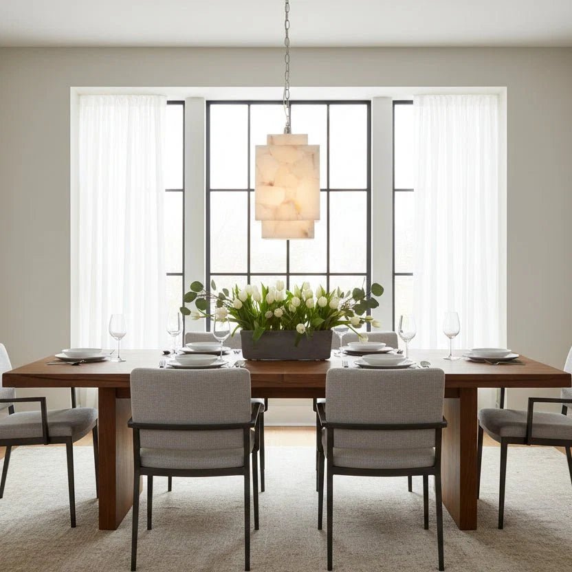 Alabaster Cube Pendant Light - Zelno Lighting