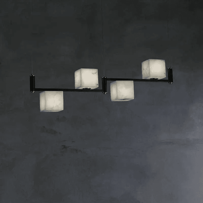 Alabaster Cubic Dining Pendant Chandelier - Zelno Lighting