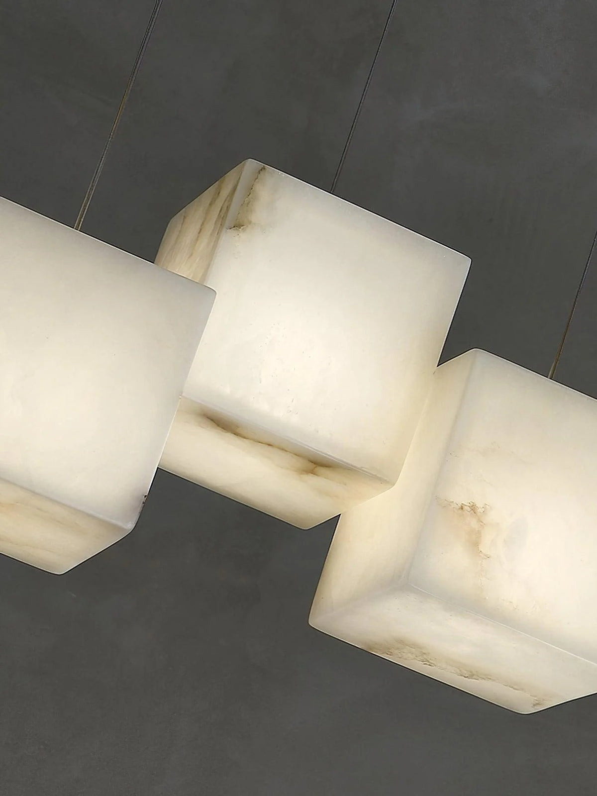 Alabaster Cubic Linear Chandelier - Zelno Lighting