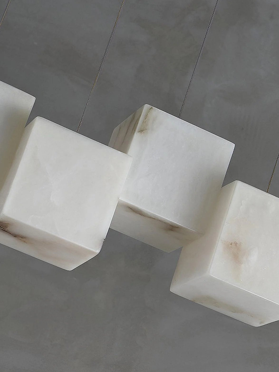 Alabaster Cubic Linear Chandelier - Zelno Lighting