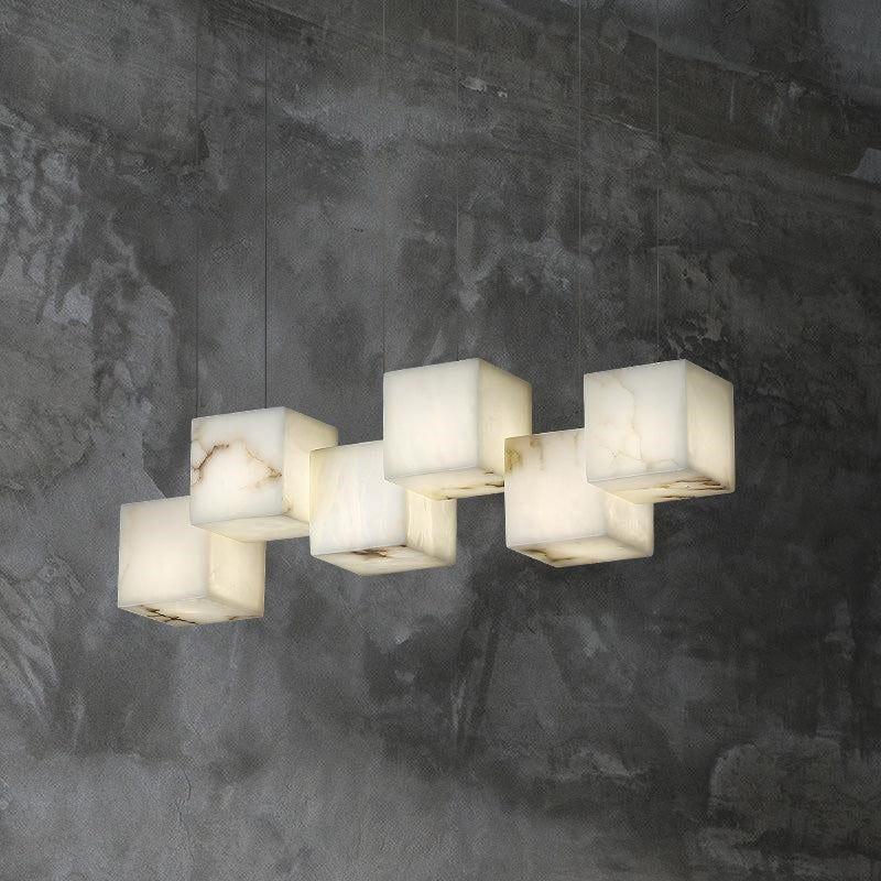 Alabaster Cubic Pendant - Zelno Lighting