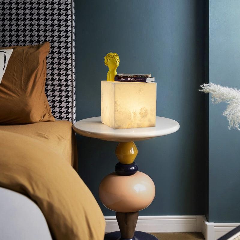 Alabaster Cubic Table Light - Zelno Lighting