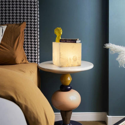 Alabaster Cubic Table Light - Zelno Lighting