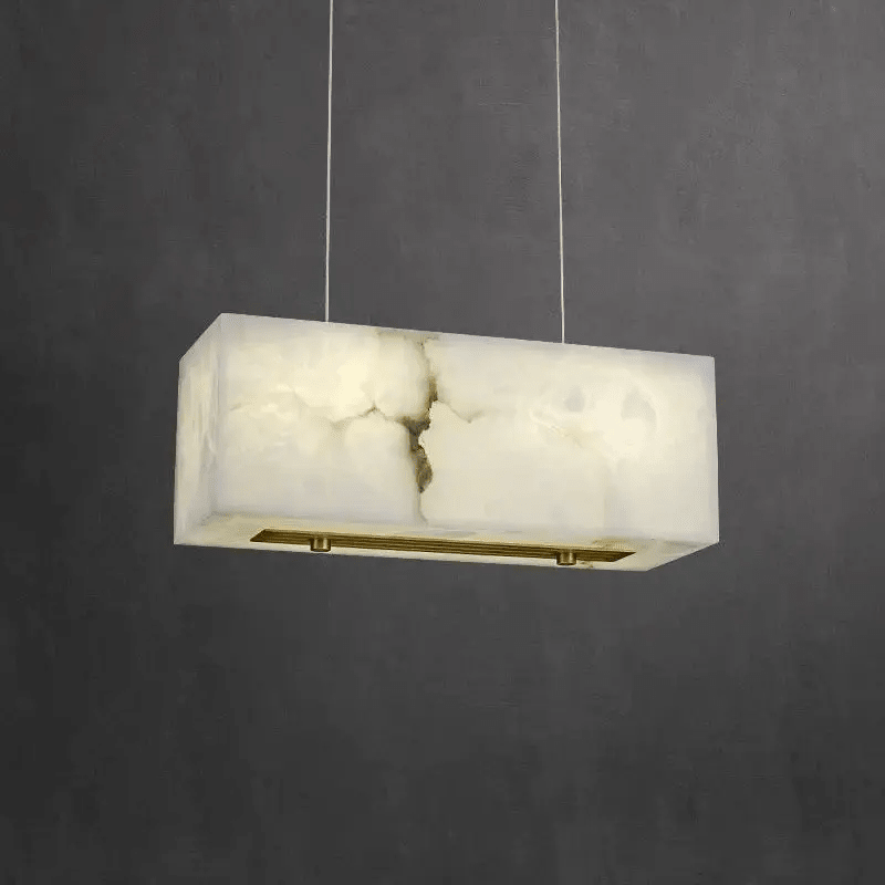 Alabaster Cuboid Dining Room Chandelier - Zelno Lighting