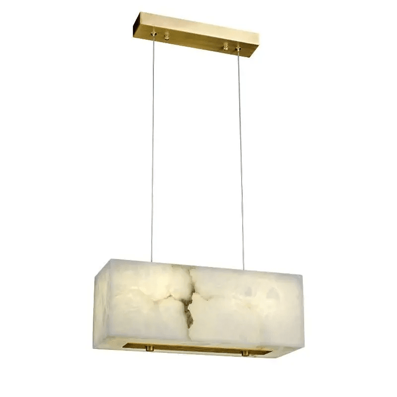 Alabaster Cuboid Dining Room Chandelier - Zelno Lighting
