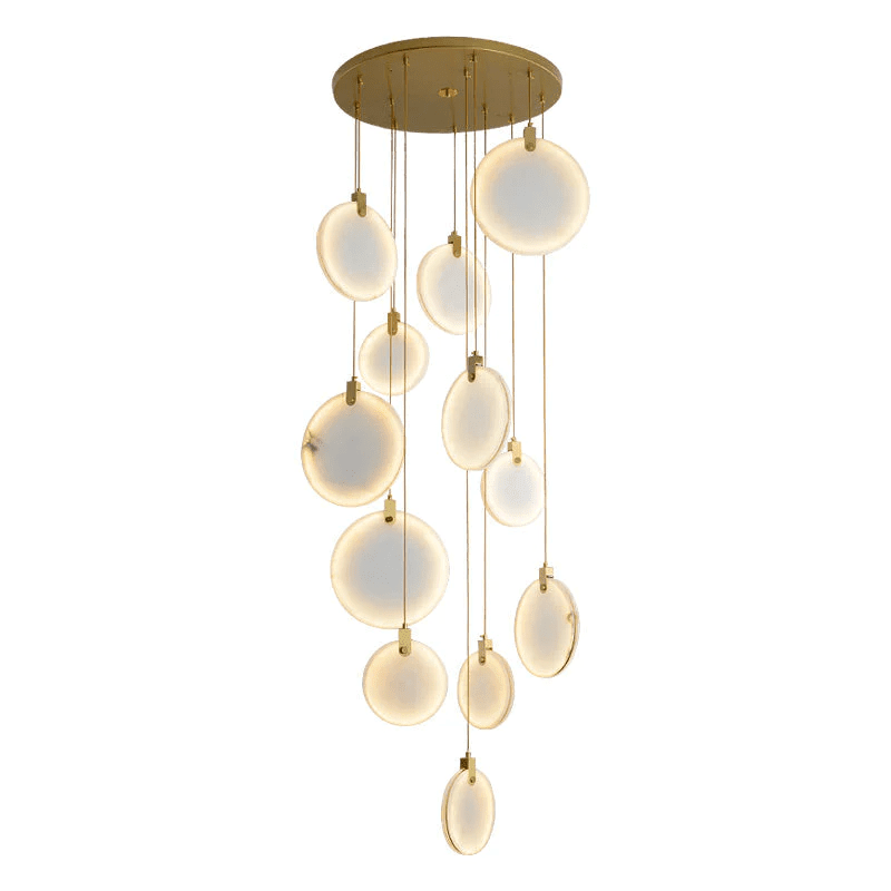 Alabaster Cuboid Dining Room Chandelier,Dining Room Chandelie - Zelno Lighting