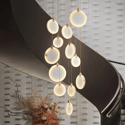 Alabaster Cuboid Dining Room Chandelier,Dining Room Chandelie - Zelno Lighting