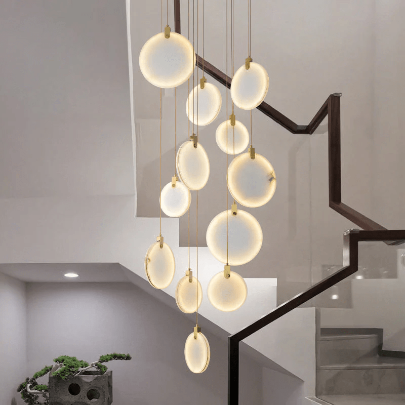 Alabaster Cuboid Dining Room Chandelier,Dining Room Chandelie - Zelno Lighting