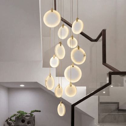 Alabaster Cuboid Dining Room Chandelier,Dining Room Chandelie - Zelno Lighting
