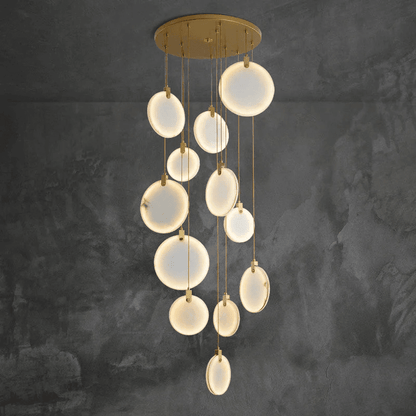 Alabaster Cuboid Dining Room Chandelier,Dining Room Chandelie - Zelno Lighting
