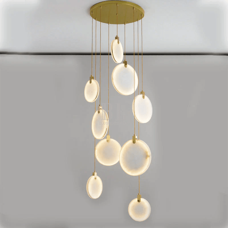 Alabaster Cuboid Dining Room Chandelier,Dining Room Chandelie - Zelno Lighting