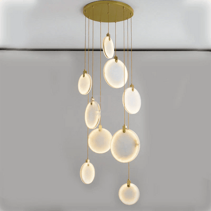 Alabaster Cuboid Dining Room Chandelier,Dining Room Chandelie - Zelno Lighting