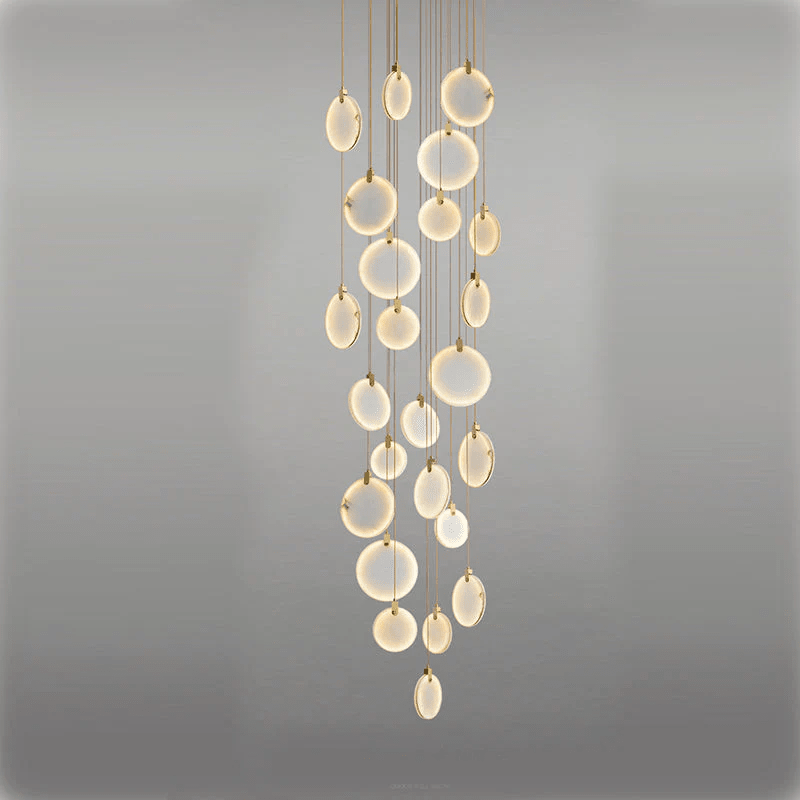 Alabaster Cuboid Dining Room Chandelier,Dining Room Chandelie - Zelno Lighting